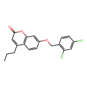 7-[(2,4-dichlorobenzyl)oxy]-4-propyl-2H-chromen-2-one structure