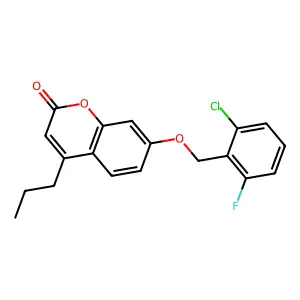 7-[(2-Chloro-6-fluorophenyl)methoxy]-4-propylchromen-2-one structure