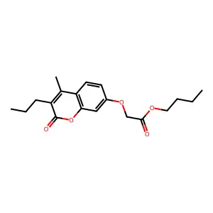(4-Methyl-2-oxo-3-propyl-2H-chromen-7-yloxy)-acetic acid butyl ester structure