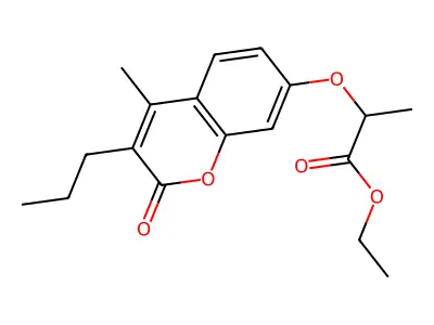 ethyl 2-[(4-methyl-2-oxo-3-propyl-2H-chromen-7-yl)oxy]propanoate structure