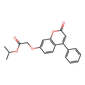 isopropyl 2-((2-oxo-4-phenyl-2H-chromen-7-yl)oxy)acetate structure