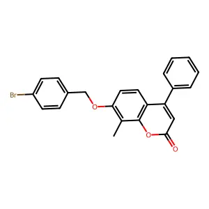 7-[(4-bromobenzyl)oxy]-8-methyl-4-phenyl-2H-chromen-2-one structure