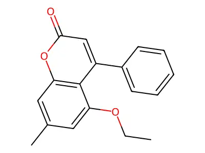 5-ethoxy-7-methyl-4-phenyl-2H-chromen-2-one structure