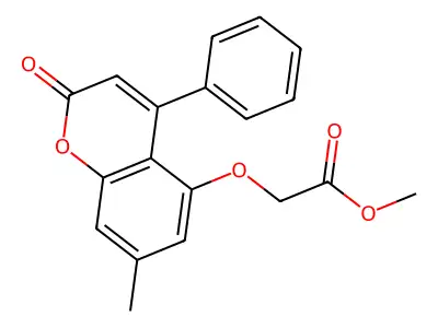 methyl [(7-methyl-2-oxo-4-phenyl-2H-chromen-5-yl)oxy]acetate structure