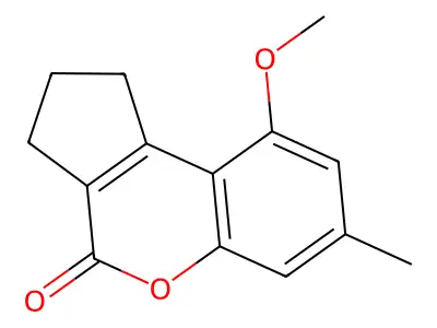 9-methoxy-7-methyl-2,3-dihydrocyclopenta[c]chromen-4(1H)-one structure