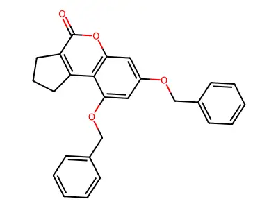 7,9-bis(benzyloxy)-2,3-dihydrocyclopenta[c]chromen-4(1H)-one structure
