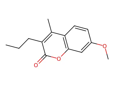 7-methoxy-4-methyl-3-propyl-2H-chromen-2-one structure