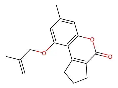 7-methyl-9-[(2-methylallyl)oxy]-2,3-dihydrocyclopenta[c]chromen-4(1H)-one structure