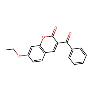 3-benzoyl-7-ethoxy-2H-chromen-2-one structure