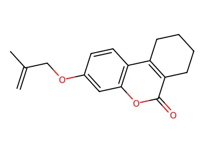 3-[(2-methylallyl)oxy]-7,8,9,10-tetrahydro-6H-benzo[c]chromen-6-one structure