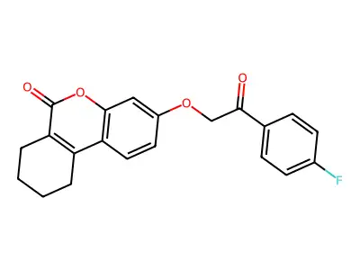 3-[2-(4-Fluorophenyl)-2-oxoethoxy]-7,8,9,10-tetrahydrobenzo[c]chromen-6-one structure