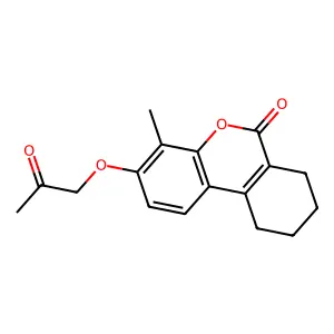 4-Methyl-3-(2-oxopropoxy)-7,8,9,10-tetrahydro-6H-benzo[C]chromen-6-one structure