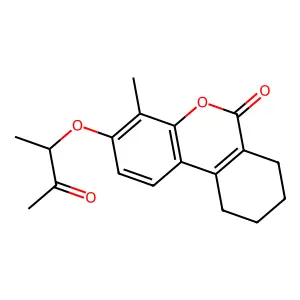 4-Methyl-3-(3-oxobutan-2-yloxy)-7,8,9,10-tetrahydrobenzo[c]chromen-6-one structure