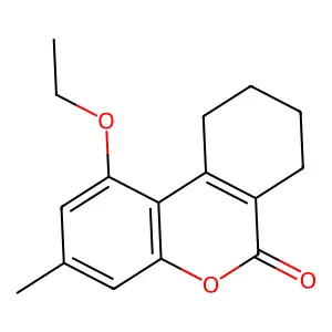 1-ethoxy-3-methyl-7,8,9,10-tetrahydro-6H-benzo[c]chromen-6-one structure