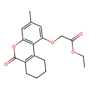 Ethyl 2-[(3-methyl-6-oxo-7,8,9,10-tetrahydrobenzo[c]chromen-1-yl)oxy]acetate structure