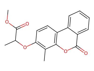 methyl 2-[(4-methyl-6-oxo-6H-benzo[c]chromen-3-yl)oxy]propanoate structure