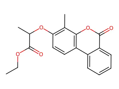 ethyl 2-[(4-methyl-6-oxo-6H-benzo[c]chromen-3-yl)oxy]propanoate structure