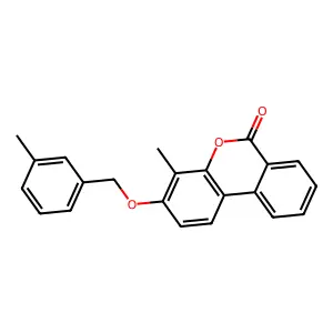 4-Methyl-3-(m-tolylmethoxy)benzo[c]chromen-6-one structure