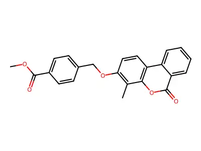 methyl 4-{[(4-methyl-6-oxo-6H-benzo[c]chromen-3-yl)oxy]methyl}benzoate structure