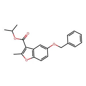 Propan-2-yl 5-(benzyloxy)-2-methyl-1-benzofuran-3-carboxylate structure