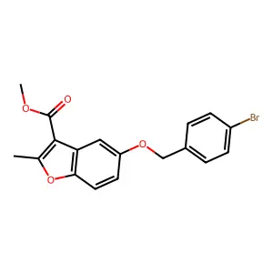 Methyl 5-[(4-bromophenyl)methoxy]-2-methyl-1-benzofuran-3-carboxylate structure