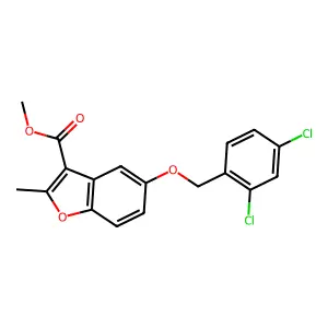 Methyl 5-[(2,4-dichlorophenyl)methoxy]-2-methyl-1-benzofuran-3-carboxylate structure