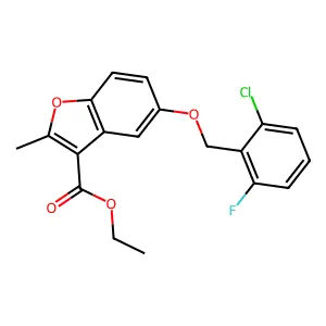 Ethyl 5-[(2-chloro-6-fluorophenyl)methoxy]-2-methyl-1-benzofuran-3-carboxylate structure