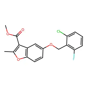 Methyl 5-[(2-chloro-6-fluorophenyl)methoxy]-2-methyl-1-benzofuran-3-carboxylate structure