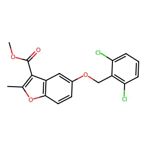 Methyl 5-[(2,6-dichlorophenyl)methoxy]-2-methyl-1-benzofuran-3-carboxylate structure