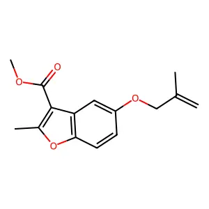 Methyl 2-methyl-5-(2-methylprop-2-enoxy)-1-benzofuran-3-carboxylate structure