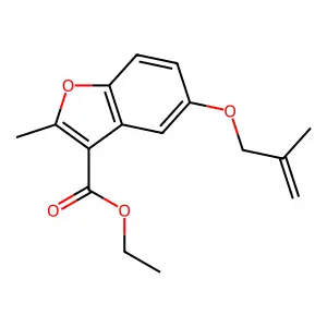 Ethyl 2-methyl-5-[(2-methylprop-2-en-1-yl)oxy]-1-benzofuran-3-carboxylate structure