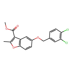 Methyl 5-[(3,4-dichlorophenyl)methoxy]-2-methyl-1-benzofuran-3-carboxylate structure