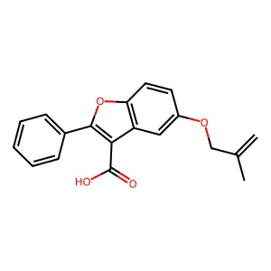 5-[(2-Methylprop-2-en-1-yl)oxy]-2-phenyl-1-benzofuran-3-carboxylic acid structure