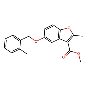 Methyl 2-methyl-5-[(2-methylphenyl)methoxy]-1-benzofuran-3-carboxylate structure