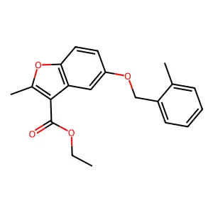 Ethyl 2-methyl-5-[(2-methylphenyl)methoxy]-1-benzofuran-3-carboxylate structure
