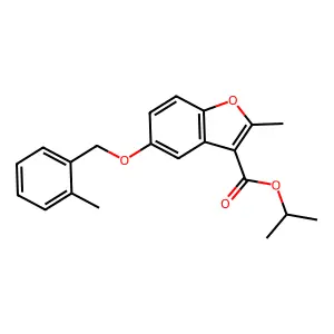 Propan-2-yl 2-methyl-5-[(2-methylphenyl)methoxy]-1-benzofuran-3-carboxylate structure
