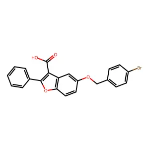 5-[(4-Bromobenzyl)oxy]-2-phenyl-1-benzofuran-3-carboxylic acid structure