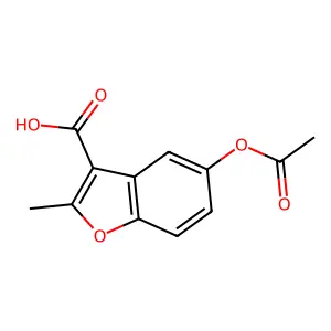 5-(Acetyloxy)-2-methyl-1-benzofuran-3-carboxylic acid structure