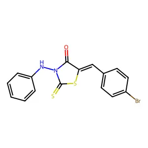 5-[(4-Bromophenyl)methylene]-3-(phenylamino)-2-thioxo-1,3-thiazolidin-4-one structure