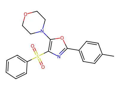 4-[4-(Benzenesulfonyl)-2-(4-methylphenyl)-1,3-oxazol-5-yl]morpholine structure