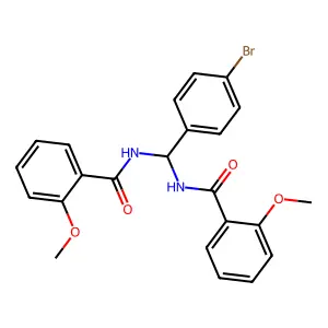 N-[(4-bromophenyl)-[(2-methoxybenzoyl)amino]methyl]-2-methoxybenzamide structure