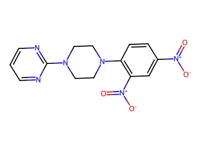 2-[4-(2,4-Dinitrophenyl)piperazino]pyrimidine structure