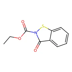 1,2-Benzisothiazoline-2-carboxylic acid, 3-oxo-, ethyl ester structure