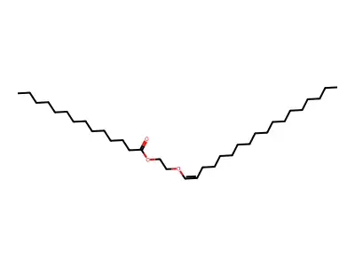 Myristic acid, 2-(1-octadecenyloxy)ethyl ester, (Z)- structure