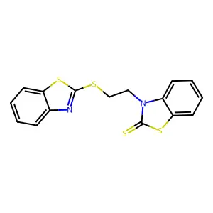 2(3H)-Benzothiazolethione, 3-[2-(2-benzothiazolylthio)ethyl]- structure