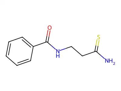 N-(3-amino-3-sulfanylidenepropyl)benzamide structure