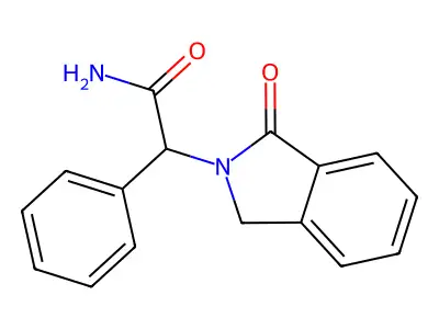 2-(1,3-Dihydro-1-oxo-2H-isoindol-2-yl)-2-(phenyl)-acetamide structure