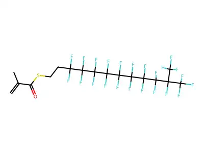 S-((Perfluoro-9-methyldecyl)ethyl) 2-methyl-2-propenethioate structure