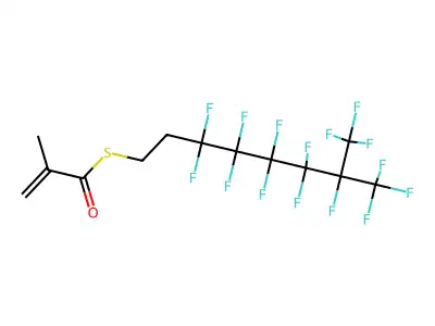 S-((Perfluoro-5-methylhexyl)ethyl)-2-methylpropenethioate structure