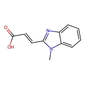 Propenoic acid, 3-(1-methyl-2-benzimidazolyl)- structure